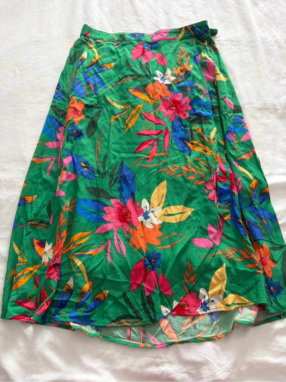 J. Crew Resortwear Vacation Beach Cover-Up Tropical Print Summer Midi Skirt NWT - Picture 2 of 11